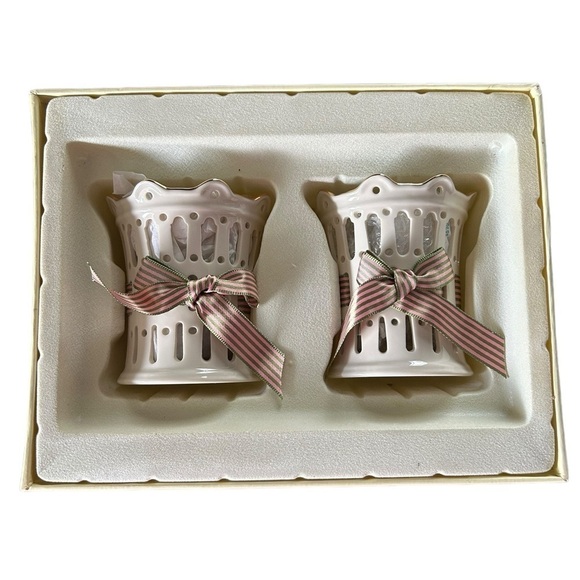 Lenox Other - New In Box Lenox Great Giftables Pierced Votives Set Of 2